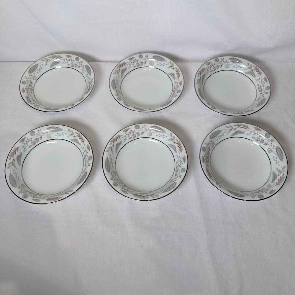 Noritake China Doranne 5505 Dessert Fruit Bowls Set of 6 Made in Japan